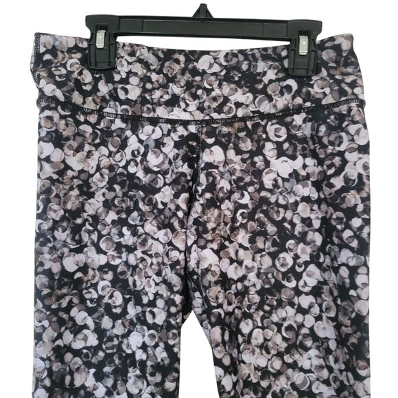 Fabletics Womens Black & White Floral Leggings S Polyester Stretchy Athletic Pan - Picture 2 of 6